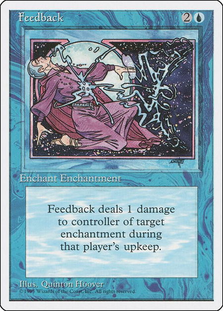 Feedback trading card from Fourth Edition Feedback - Fourth Edition Magic: The Gathering trading card