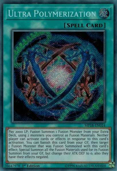 Ultra Polymerization trading card from 2018 Mega-Tins Mega Pack Ultra Polymerization - 2018 Mega-Tins Mega Pack YuGiOh trading card
