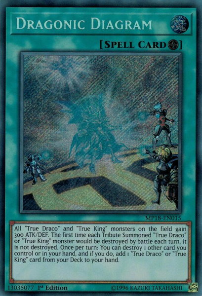 Dragonic Diagram trading card from 2018 Mega-Tins Mega Pack Dragonic Diagram - 2018 Mega-Tins Mega Pack YuGiOh trading card