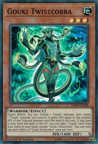 Gouki Twistcobra trading card from 2018 Mega-Tins Mega Pack Gouki Twistcobra - 2018 Mega-Tins Mega Pack YuGiOh trading card