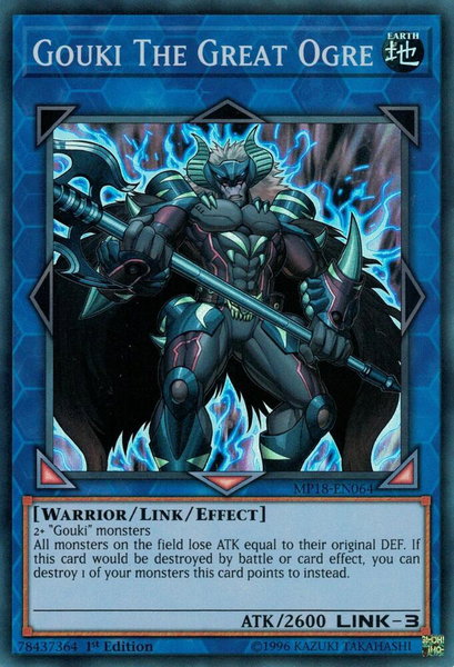 Gouki The Great Ogre trading card from 2018 Mega-Tins Mega Pack Gouki The Great Ogre - 2018 Mega-Tins Mega Pack YuGiOh trading card
