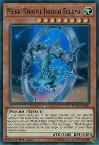 Mekk-Knight Indigo Eclipse - 2018 Mega-Tins Mega Pack (MP18) #MP18-EN182 - Super Rare YuGiOh Trading Card