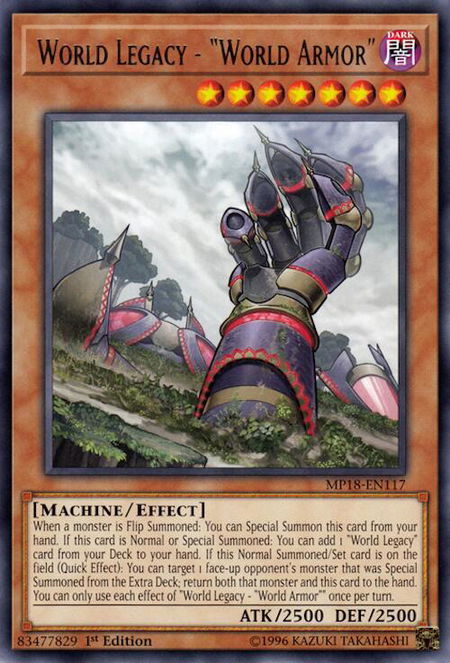 World Legacy - "World Armor" - 2018 Mega-Tins Mega Pack YuGiOh trading card