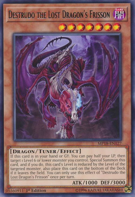 Destrudo the Lost Dragon's Frisson - 2018 Mega-Tins Mega Pack YuGiOh trading card