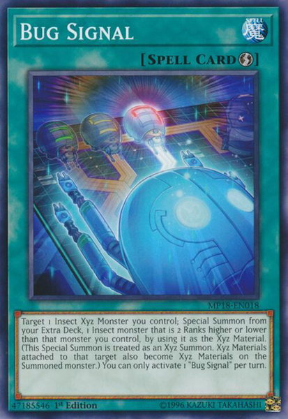 Bug Signal trading card from 2018 Mega-Tins Mega Pack Bug Signal - 2018 Mega-Tins Mega Pack YuGiOh trading card