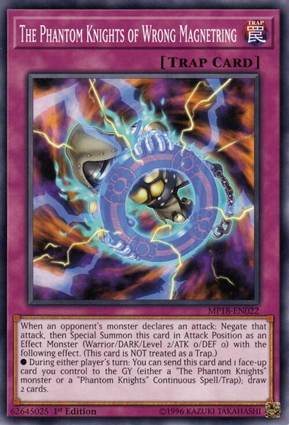 The Phantom Knights of Wrong Magnetring trading card from 2018 Mega-Tins Mega Pack The Phantom Knights of Wrong Magnetring - 2018 Mega-Tins Mega Pack YuGiOh trading card