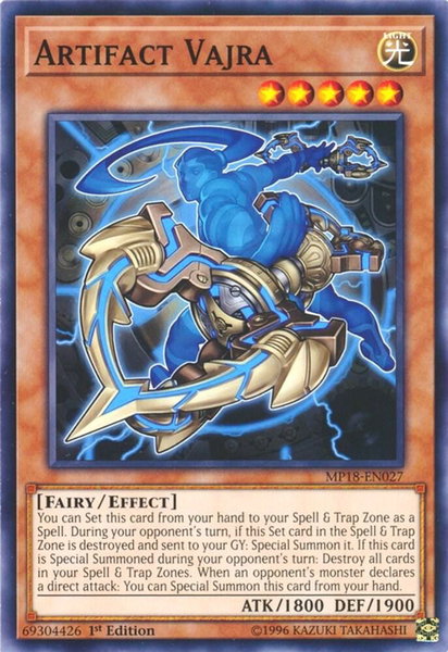 Artifact Vajra - 2018 Mega-Tins Mega Pack YuGiOh trading card