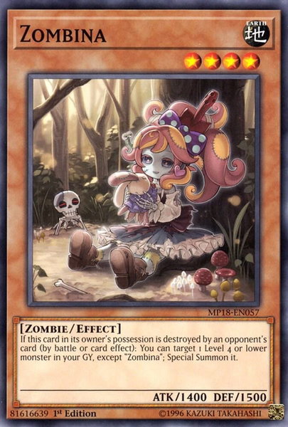 Zombina - 2018 Mega-Tins Mega Pack YuGiOh trading card