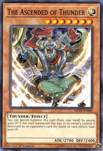 The Ascended of Thunder - 2018 Mega-Tins Mega Pack (MP18) #MP18-EN060 - Common / Short Print YuGiOh Trading Card