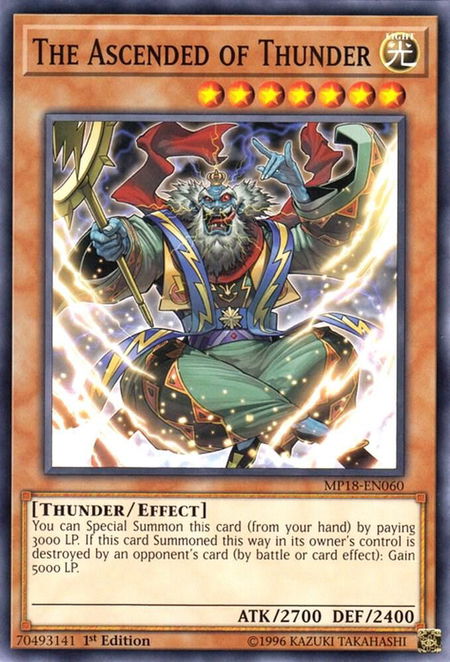 The Ascended of Thunder - 2018 Mega-Tins Mega Pack YuGiOh trading card