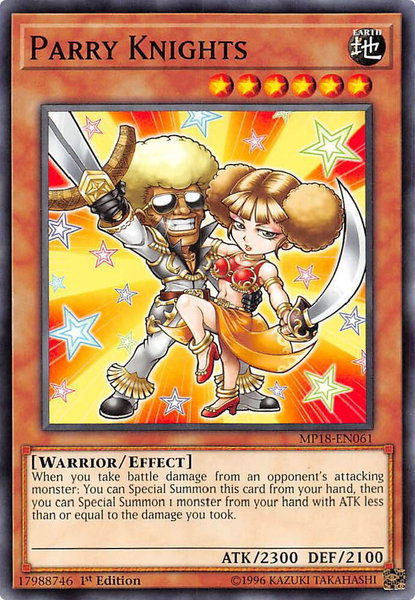 Parry Knights trading card from 2018 Mega-Tins Mega Pack Parry Knights - 2018 Mega-Tins Mega Pack YuGiOh trading card