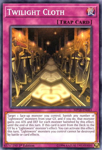 Twilight Cloth trading card from 2018 Mega-Tins Mega Pack Twilight Cloth - 2018 Mega-Tins Mega Pack YuGiOh trading card