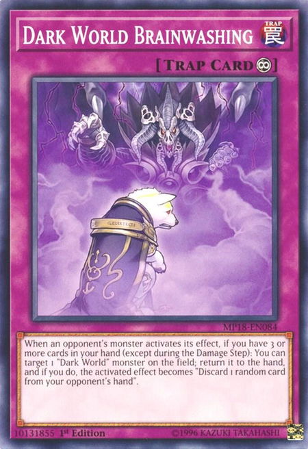 Dark World Brainwashing - 2018 Mega-Tins Mega Pack YuGiOh trading card