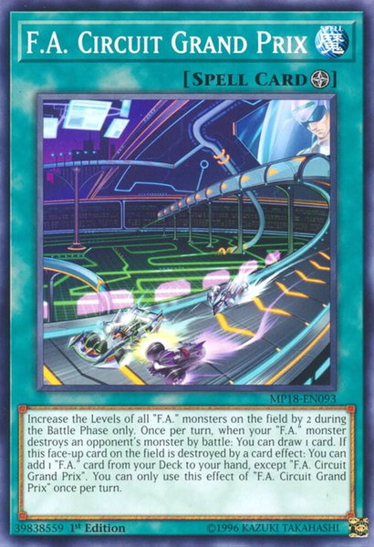 F.A. Circuit Grand Prix - 2018 Mega-Tins Mega Pack YuGiOh trading card