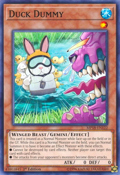 Duck Dummy trading card from 2018 Mega-Tins Mega Pack Duck Dummy - 2018 Mega-Tins Mega Pack YuGiOh trading card