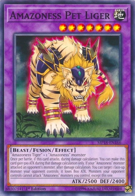 Amazoness Pet Liger - 2018 Mega-Tins Mega Pack YuGiOh trading card