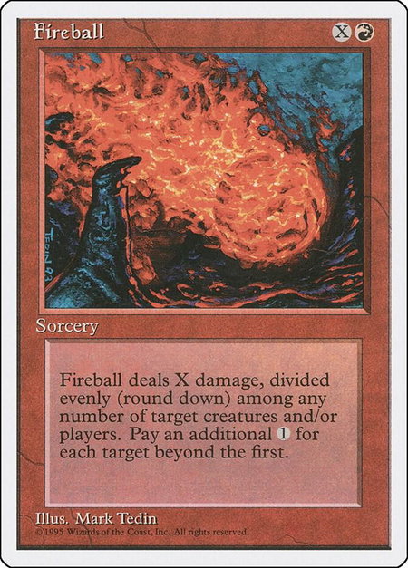 Fireball - Fourth Edition Magic: The Gathering trading card