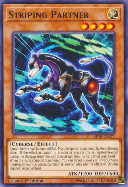 Striping Partner - 2018 Mega-Tins Mega Pack YuGiOh trading card