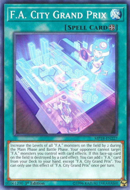F.A. City Grand Prix - 2018 Mega-Tins Mega Pack YuGiOh trading card