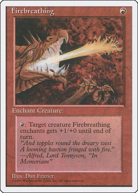 Firebreathing - Fourth Edition Magic: The Gathering trading card