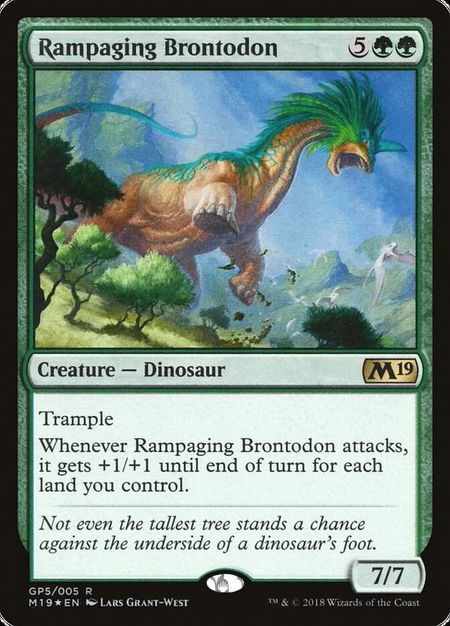 Rampaging Brontodon (2018 Gift Pack) - Gift Boxes and Promos Magic: The Gathering trading card
