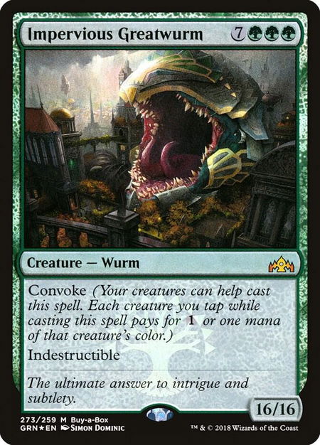 Impervious Greatwurm - Buy-A-Box Promos Magic: The Gathering trading card