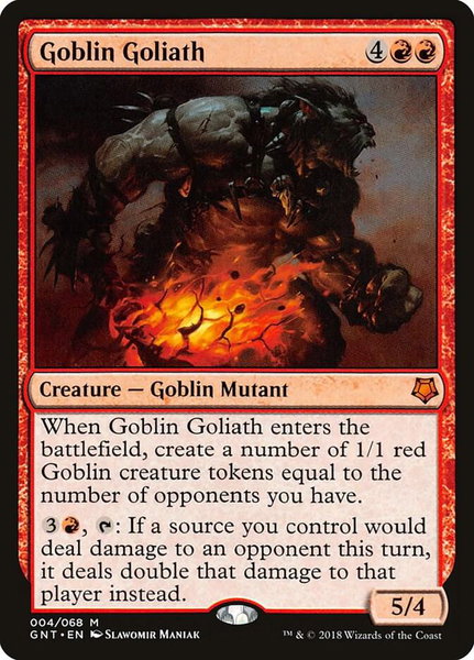 Goblin Goliath trading card from Magic Game Night Goblin Goliath - Magic Game Night Magic: The Gathering trading card