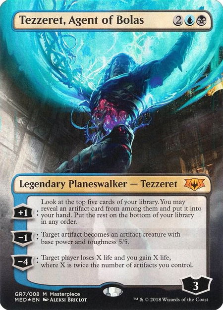 Tezzeret, Agent of Bolas trading card from Mythic Edition: Guilds of Ravnica Tezzeret, Agent of Bolas - Mythic Edition: Guilds of Ravnica Magic: The Gathering trading card