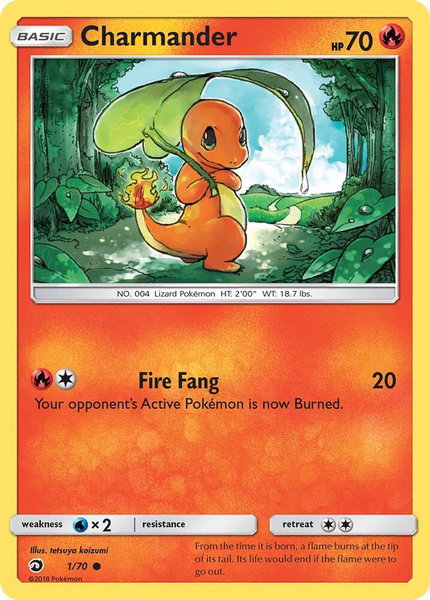 Charmander - Dragon Majesty Pokémon trading card