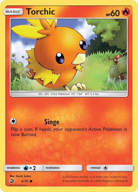 Torchic - Dragon Majesty Pokémon trading card