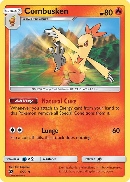 Combusken - Dragon Majesty Pokémon trading card