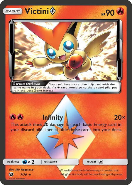 Victini Prism Star - Dragon Majesty Pokémon trading card