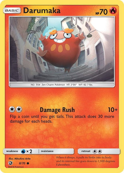 Darumaka trading card from Dragon Majesty Darumaka - Dragon Majesty Pokémon trading card