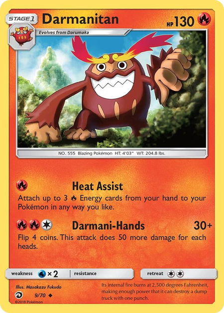 Darmanitan - Dragon Majesty Pokémon trading card