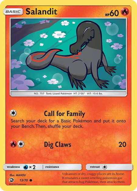 Salandit - Dragon Majesty Pokémon trading card