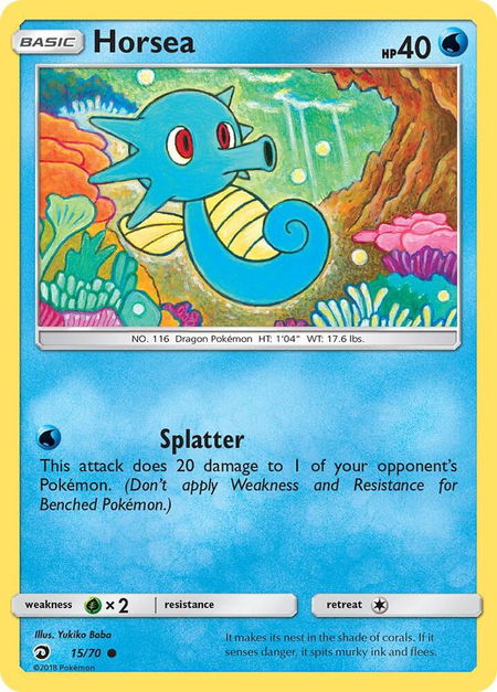 Horsea (15) - Dragon Majesty Pokémon trading card
