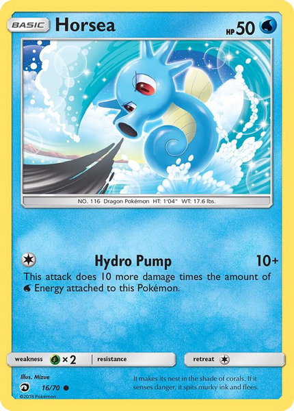 Horsea (16) - Dragon Majesty Pokémon trading card