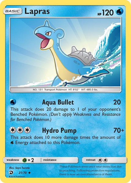 Lapras - Dragon Majesty Pokémon trading card