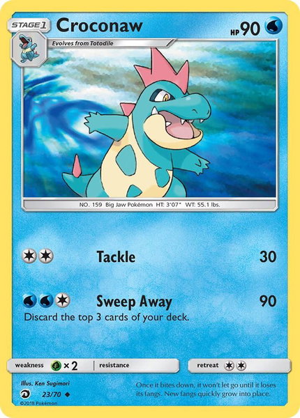 Croconaw - Dragon Majesty Pokémon trading card