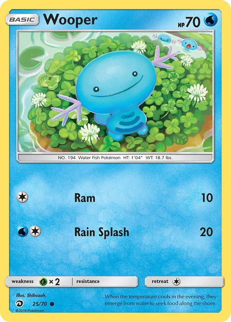 Wooper - Dragon Majesty Pokémon trading card