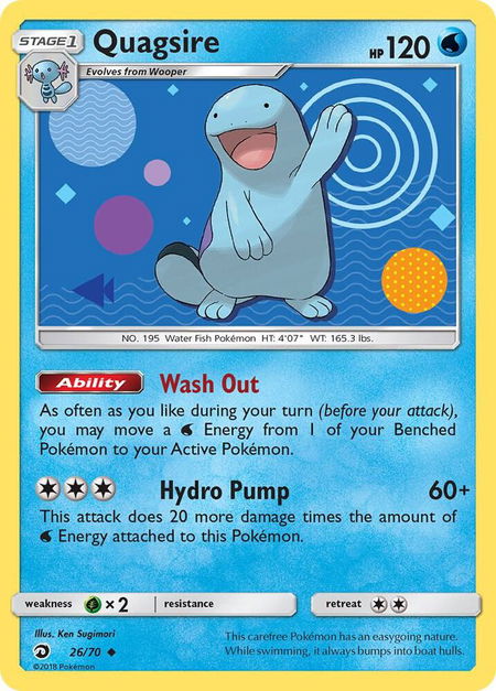 Quagsire - Dragon Majesty Pokémon trading card