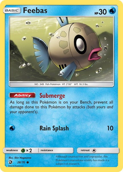 Feebas - Dragon Majesty Pokémon trading card