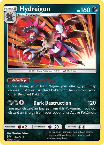 Hydreigon - Dragon Majesty Pokémon trading card