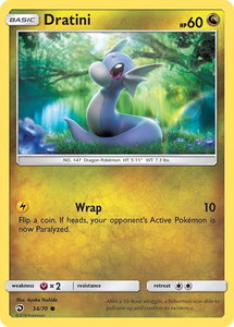 Dratini (34) - Dragon Majesty (DRM) #34/70 - Common Pokémon Trading Card