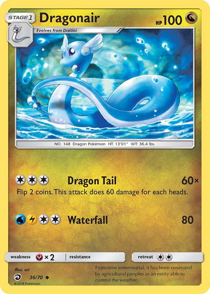 Dragonair trading card from Dragon Majesty Dragonair - Dragon Majesty Pokémon trading card