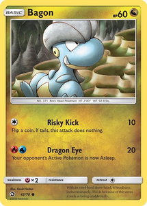 Bagon - Dragon Majesty (DRM) #42/70 - Common Pokémon Trading Card