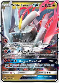 White Kyurem GX - Dragon Majesty (DRM) #48/70 - Ultra Rare Pokémon Trading Card