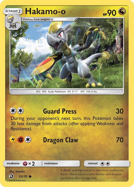Hakamo-o - Dragon Majesty Pokémon trading card