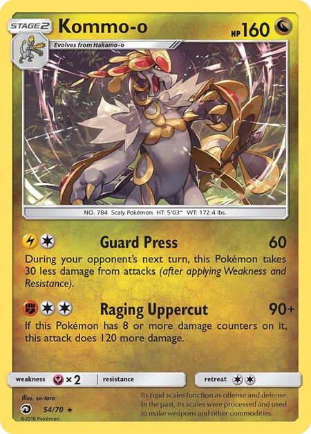 Kommo-o - Dragon Majesty Pokémon trading card