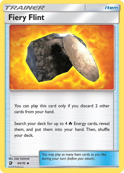 Fiery Flint - Dragon Majesty Pokémon trading card